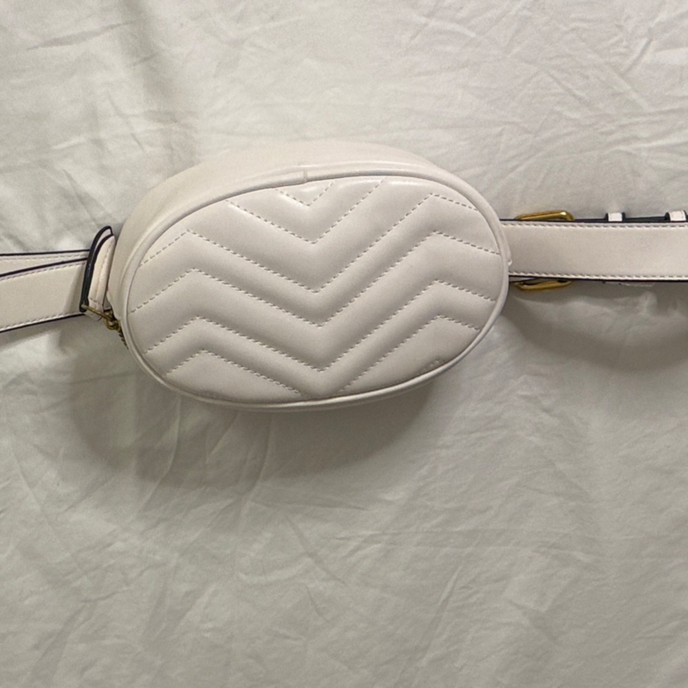 Elegant White Quilted Women's Bag